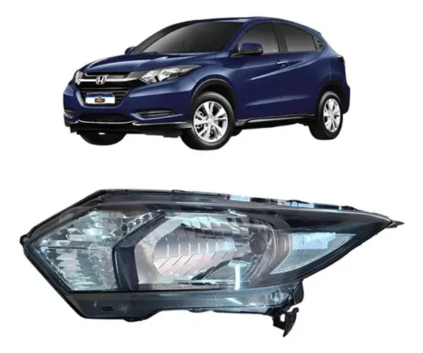 Farol Dianteiro Esquerdo Hr-v 2015 2016 2017 2018 Cromado Esquerdo/motorista