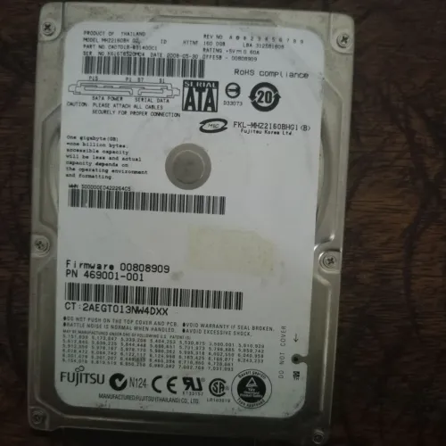 HD 160GB Fujitsu p/ Notebook ou PC - SATA 2.5"
