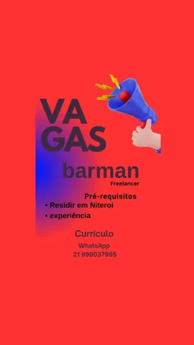 Vaga para barman