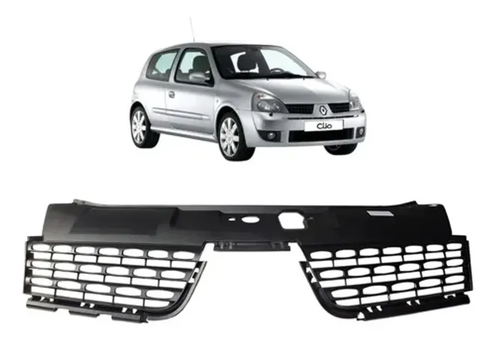 Grade Superior Parachoque Dianteiro Clio 2003 2004 2005 Preto
