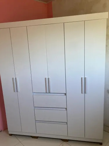 Guarda-roupas branco, 100% mdf 