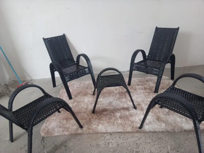 Jogo de terraço de fibra de nylon