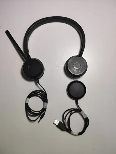 Headset Jabra Evolve 40 Completo USB/P2 (Leia a Descrição)