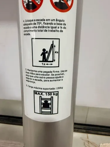 Escada Telescópica Extensiva Alumínio 13 Degraus 5 Metros