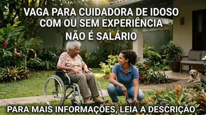 Cuidadora de idosa com sem experiência