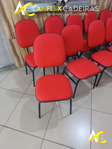 Cadeira Diretorzinho fixa para igrejas, cursos, escritórios e escolar