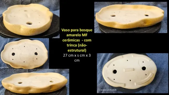 Vaso Bosque amarelo MF cerâmicas Bonsai