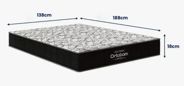 Cama box-baú com colchão ortobom