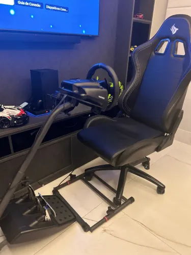 Veloce Cockpit + cadeira gamer com Led RGB + trava de cadeira