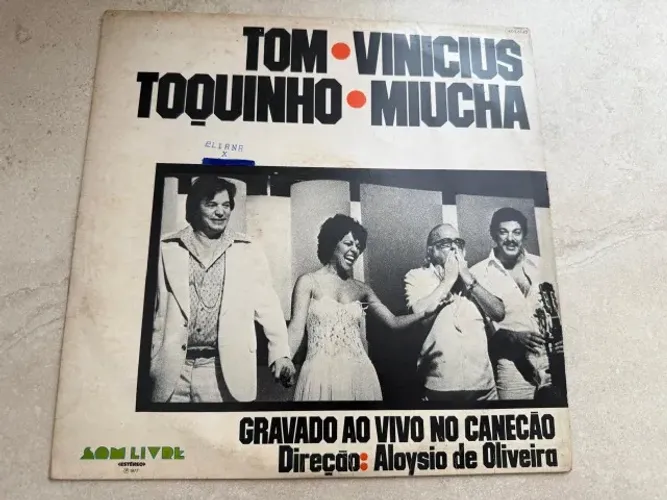 Disco Vinil Tom Jobim, Vinicius, Toquinho e Miucha ao Vivo Canecão 