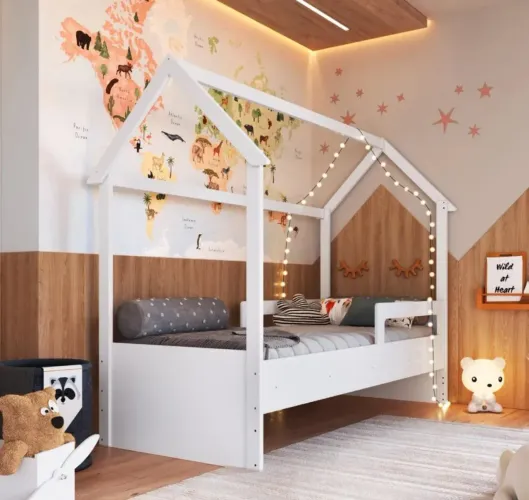 Cama infantil estilo casinha
