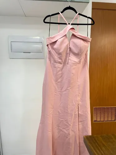 Vestido de festa G rosa claro