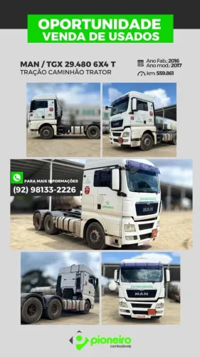 Cavalo Mecânico MAN TGX 29.480 6x4 2016