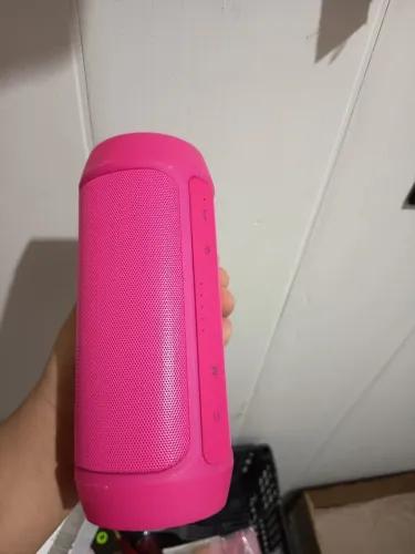 Caixinha de som rosa bluetooth