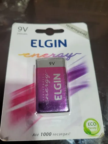 Bateria 9v - Elgin - Recarregável