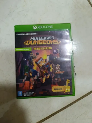 Jogo Minecraft dungeons usado, disco preservado, sem manual, Xbox One/Xbox séries X