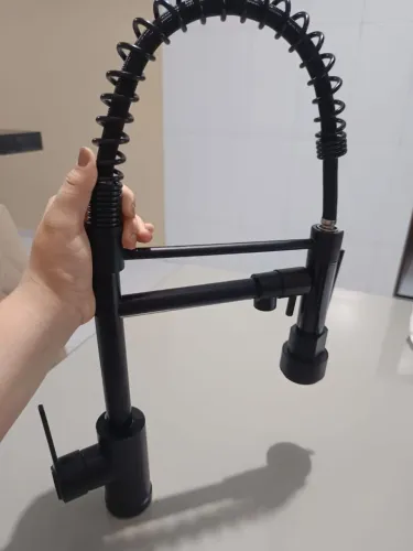 Torneira Monocomando Gourmet Premium Preta Fosca