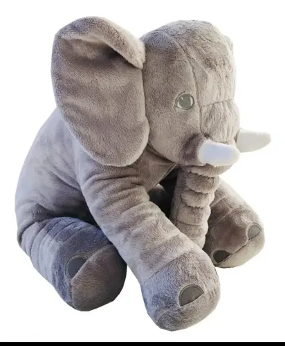 Almofada Amamentação Elefante Pelúcia 62cm Travesseiro Para Bebê Dormir