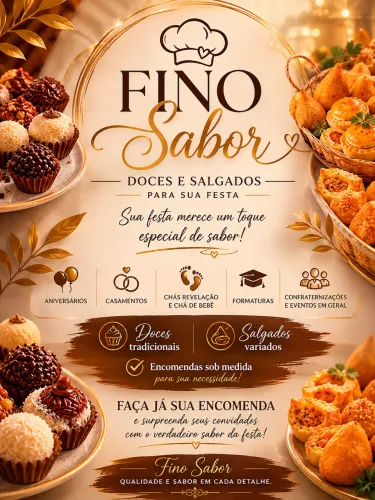 Doces e salgados para o seu evento 
