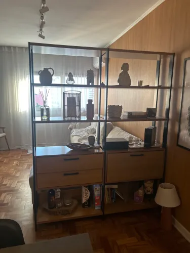 Estante Freijó e Preta 145 cm