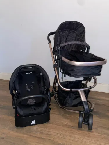 Carrinho de Bebê Travel System Mobi Black Rose - Safety 1st