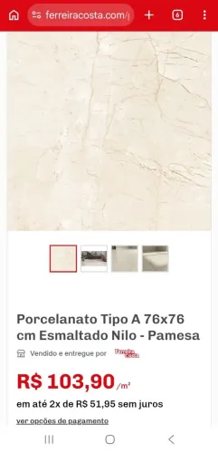 Porcelanato Nilo Pamesa-Vetrus tipo A