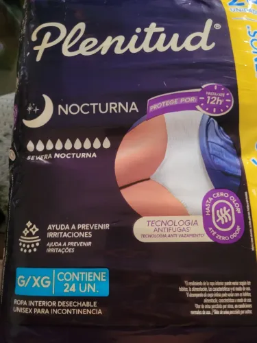 Fralda geriatrica noturna plenitude 24 unidades. Valor R$ 70,00