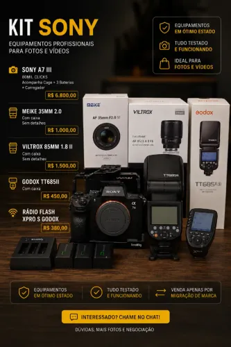 SONY A7III + 35MM + CAGE + 3 BATERIAS 