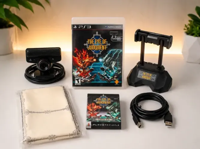 The Eye of Judgment PS3 Completo + PlayStation Eye + Suporte + Deck + Tapete