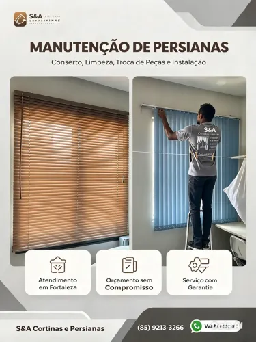 Manutenção de cortinas e persianas