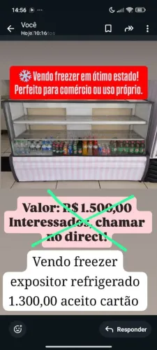 Balcão expositor refrigerado