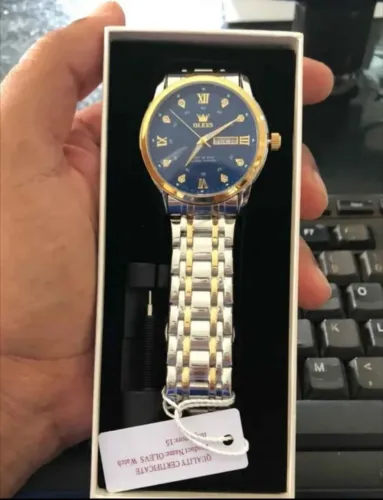 Relógio Masculino Original Aço Quartzo Luminoso 5513