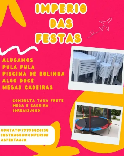 Aluguel de mesas cadeira pula pula zap *