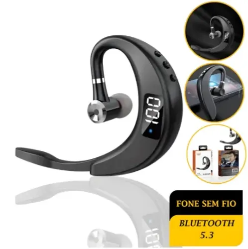 Headphone Fone de Ouvido Bluetooth com Haste Flexível e Display Digital Modelo A-W2 z1463