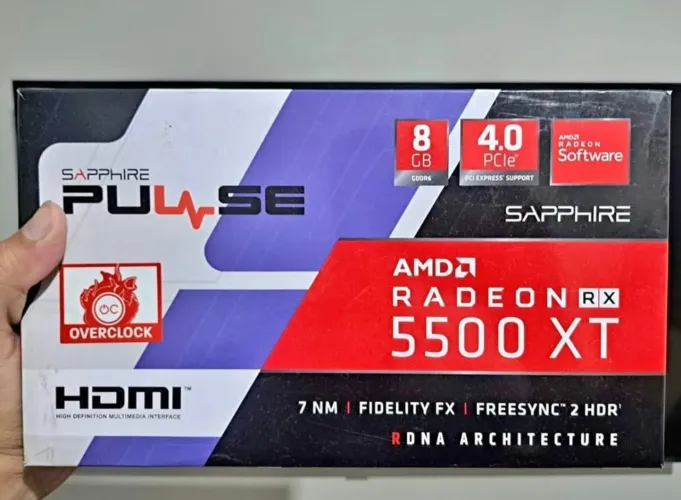 Placa de vídeo RX 5500 XT.