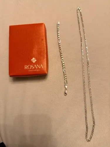 corrente + pulseira de prata 925