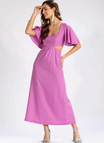 Vestido Midi Hering em Viscolinho