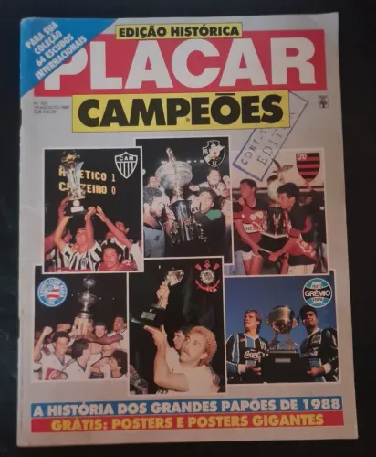 REVISTA PLACAR DE 1.988 - A HISTÓRIA DOS GRANDES CAMPEÕES DE 1.988