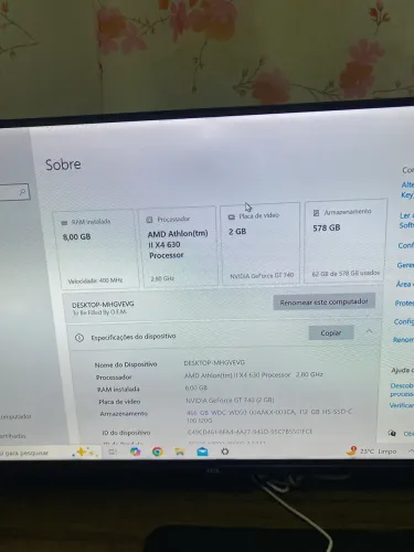 COMPUTADOR GAMER/CONSUTORIO