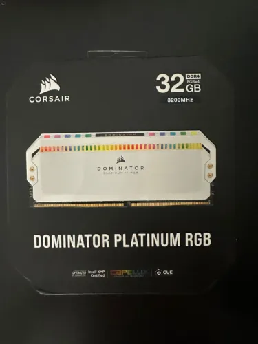  Memória Corsair Dominator Platinum RGB - 32GB (4x8GB), DDR4, 3200Mhz, C16, Branco