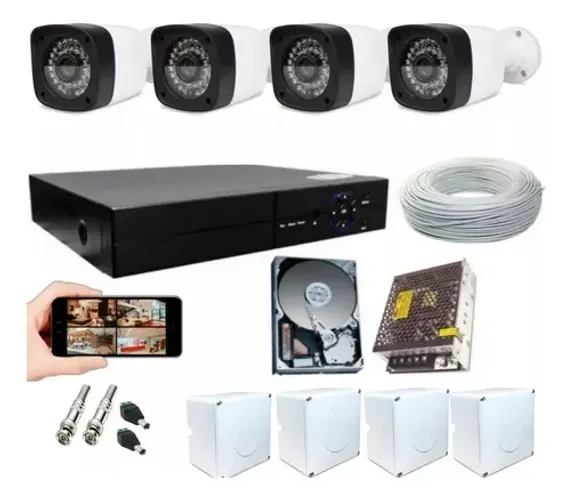 Kit 4 câmeras full hd 1080p + instalação R$ 1.599,00