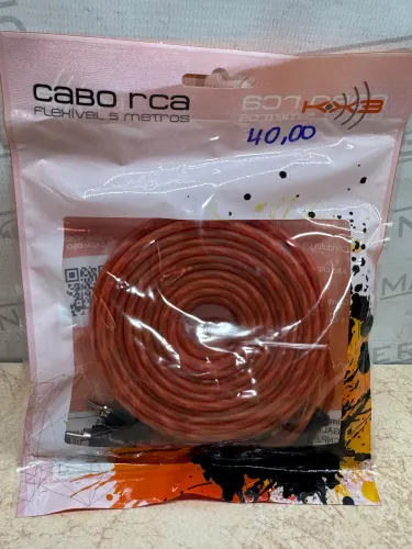 cabo rca 5m kx3 novo na embalagem na oferta só 15,00