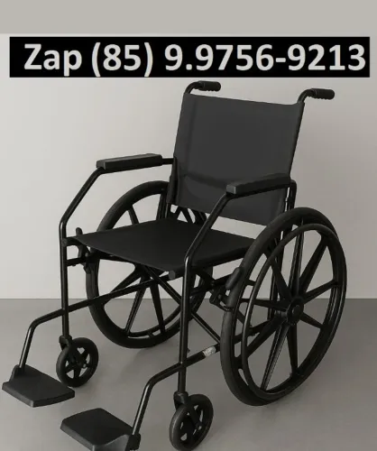 [NOVO] Cadeira de Rodas Dobrável 80kg (Entregamos Grátis em Fortaleza) Garantia!