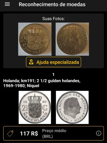 Moeda antiga - Gulden holandês