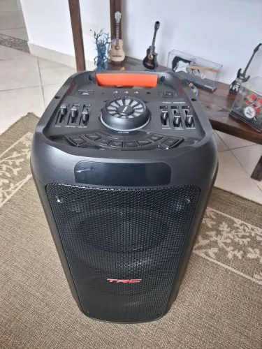 Caixa som amplificada Bluetooth Trc 5590 1000w Microfone Cor Preto