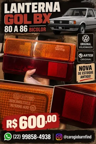 Lanterna Arteb Original Vw Gol Bx 80 a 86 Nova Estoque Antigo