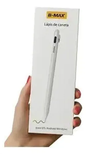 Caneta para Tablets celular B- Max branca recarregável acompanha cabo