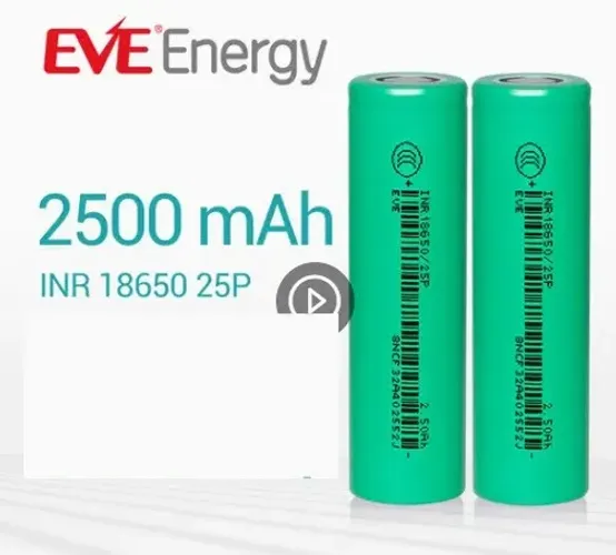 BT Célula 18650 2.550mah 12C Original EVE - 2 PÇS