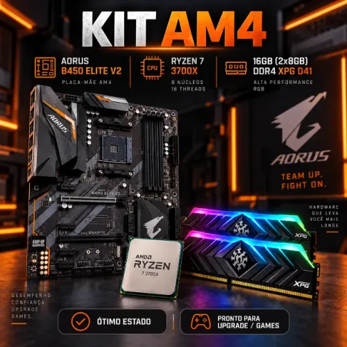 Kit Ryzen 7 + 16gb Ram DDR4 + B450 Aorus Elite