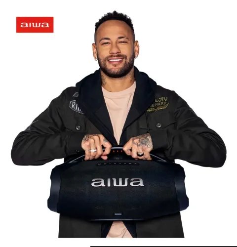 Caixa de som Aiwa AWF207BT 900 watts P.M.P.O com Bluetooth Rádio FM Auxiliar USB - Preto